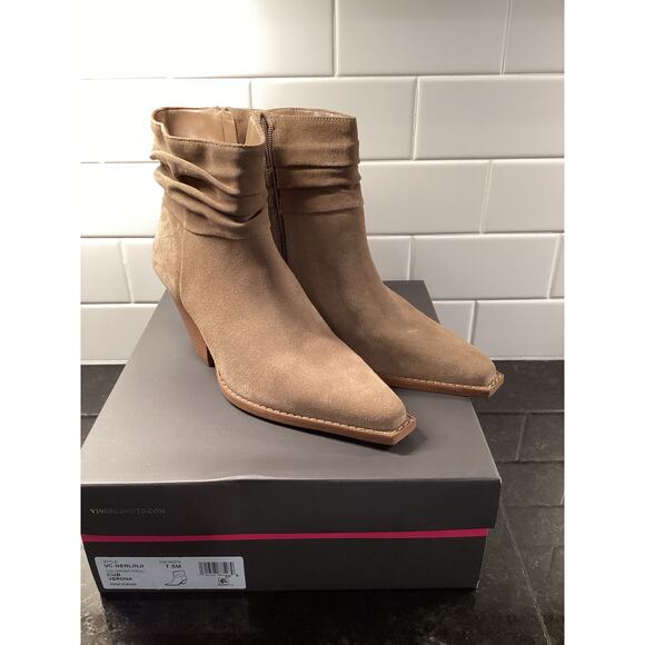 Vince Camuto Shoes - NWT Vince Camuto Women's Leather Suede Nerlinji Ankle Boots Brown Size 7.5M